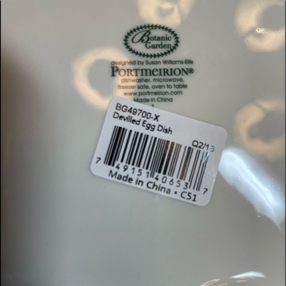 Portmeirion Deviled Egg Dish NWOT - Picture 3 of 3